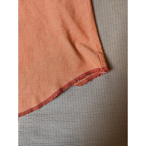 Wrangler Men's Large Wrancher Short Sleeve Snap Button Western Shirt Orange - Picture 2 of 7